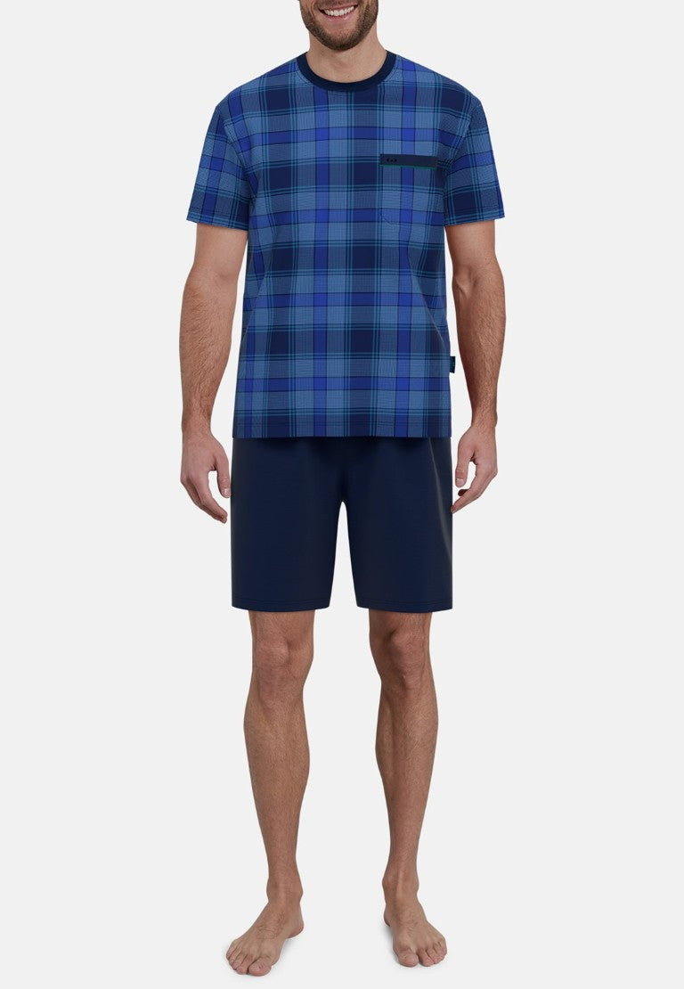 Gotzburg HerenShortama 452294 655 Blauw print