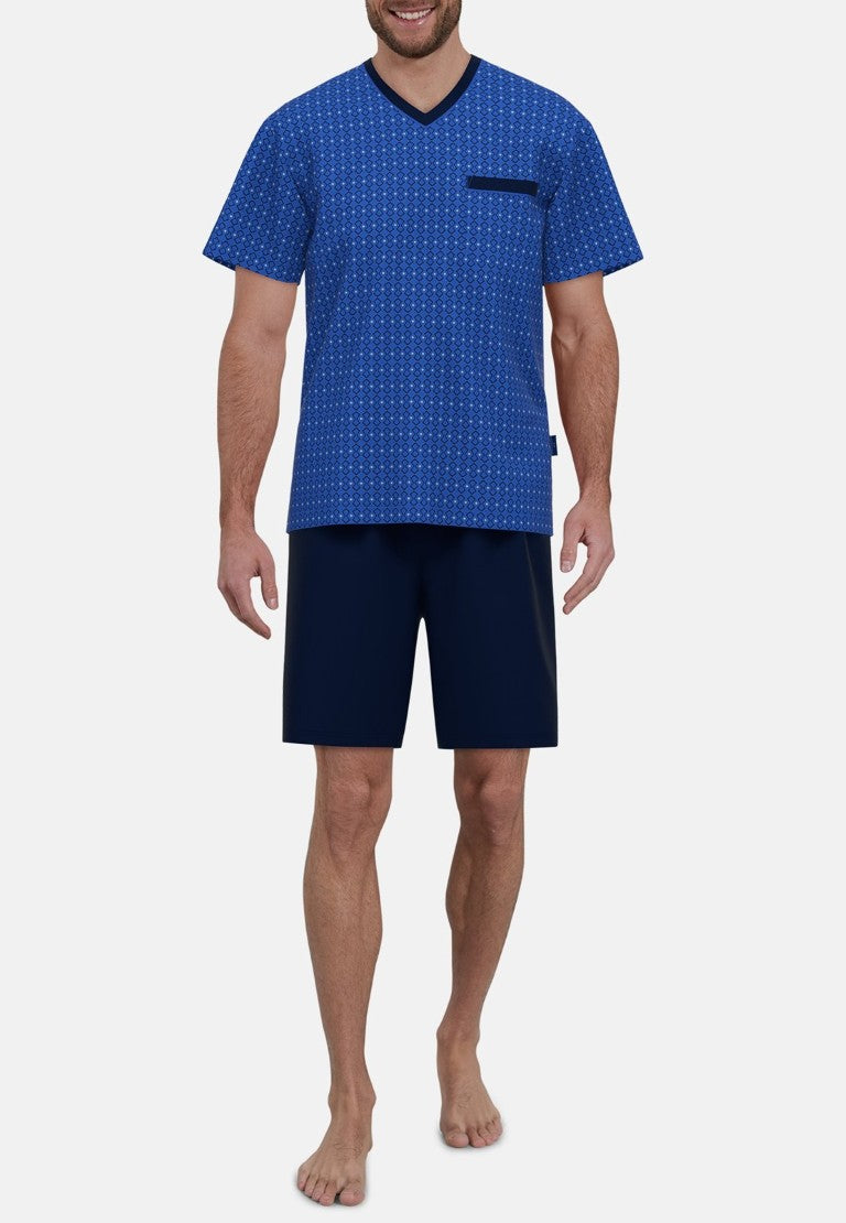 Gotzburg HerenShortama 452306 685 Blauw print