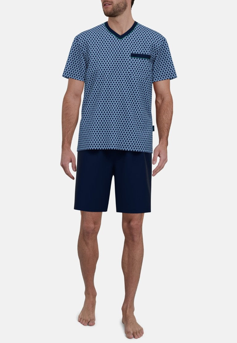 Gotzburg Shortama 452296 655 Blauw print