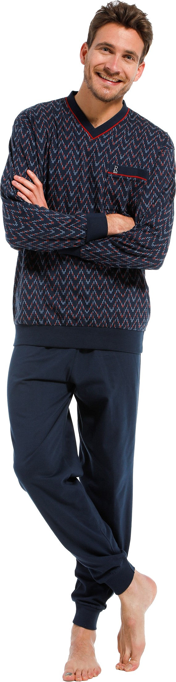 Robson Heren Pyjama 27212-702-2 Kleur 523 Dark Blue