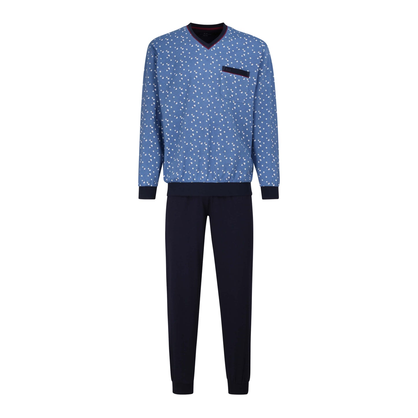 Gotzburg Heren Pyjama 451986  Kleur 625 Lichtblauw