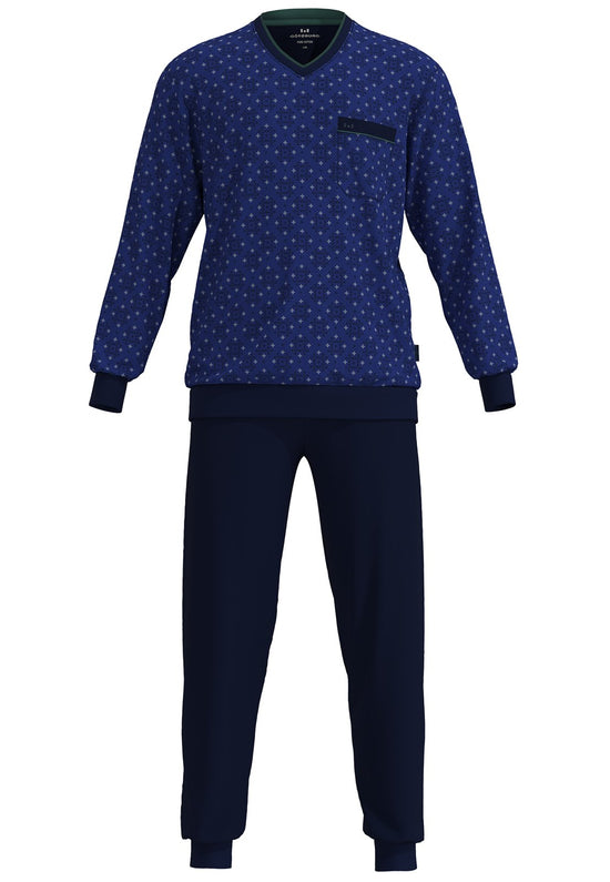 Gotzburg HerenPyjama 452325 655 Blauw print
