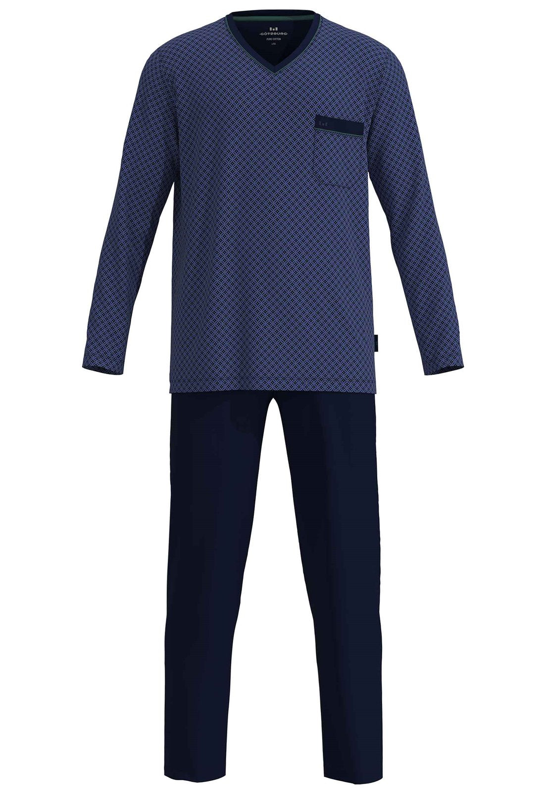 Gotzburg HerenPyjama 452326 626 Blauw