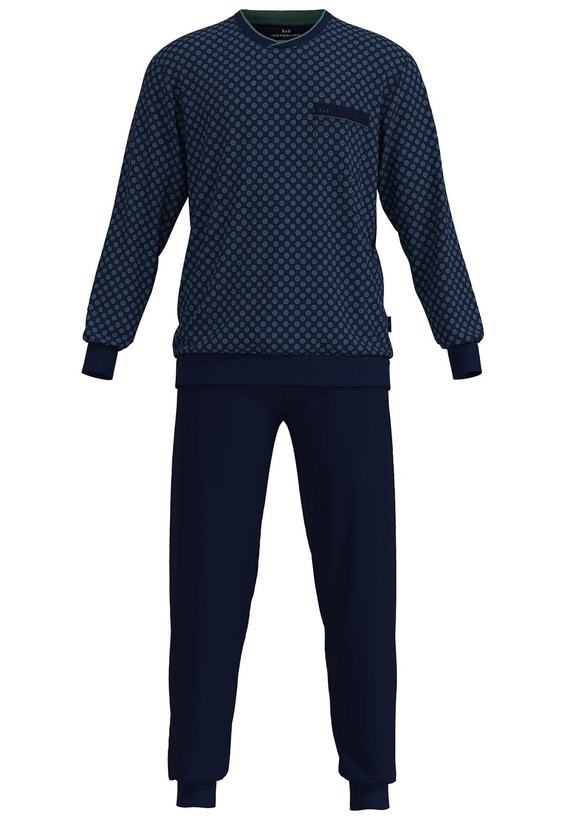 Gotzburg HerenPyjama 452327 635 Blauw