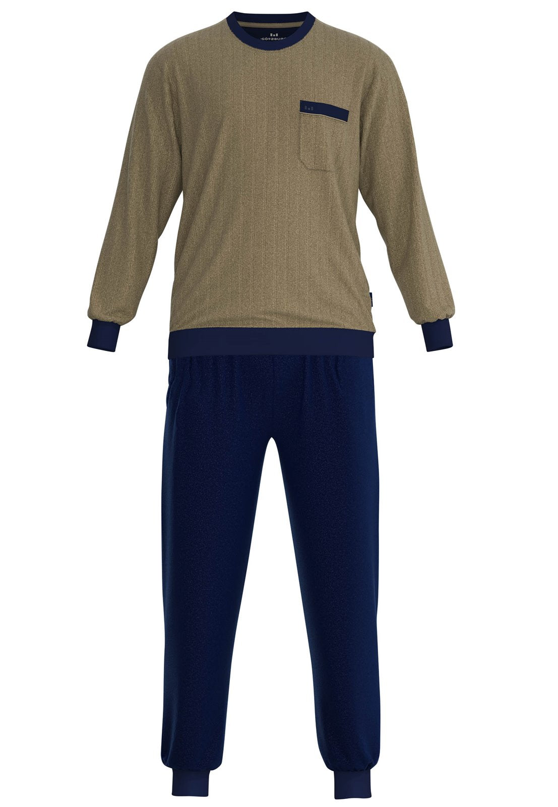 Gotzburg HerenPyjama 452343 520 Braun