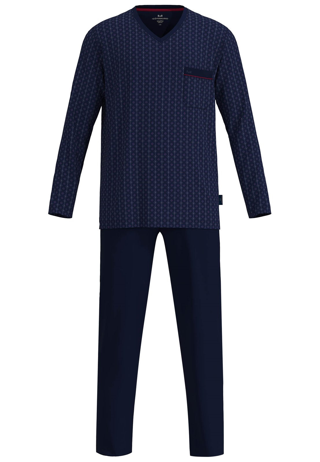 Gotzburg Herenpyjama 452340 636 Blauw