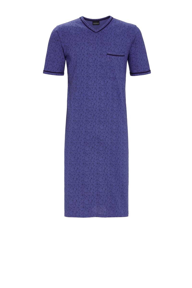 Ringella Heren Nachthemd 1241014 kleur 213 Blauw Marjo Lingerie