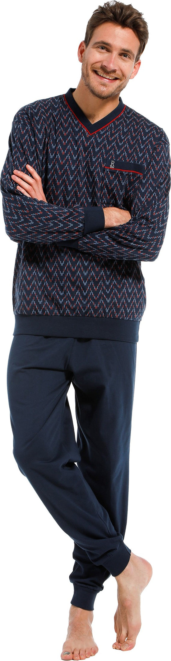 Robson Heren Pyjama 27212-702-2 Kleur 523 Dark Blue