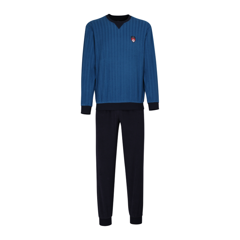 Robson Heren Pyjama Badstof 620 Blauw
