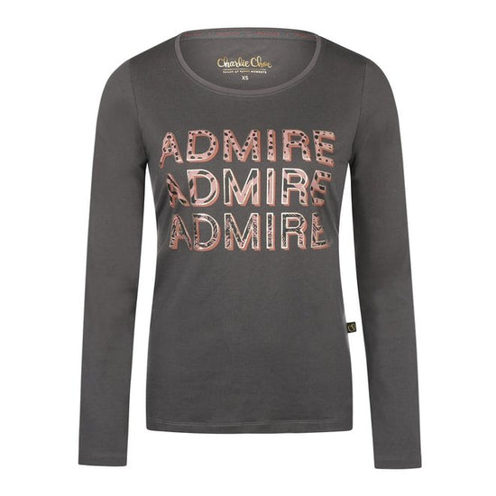 Charlie Choe Shirt Lange Mouw U45153-38 Kleur 54 Dark Grey